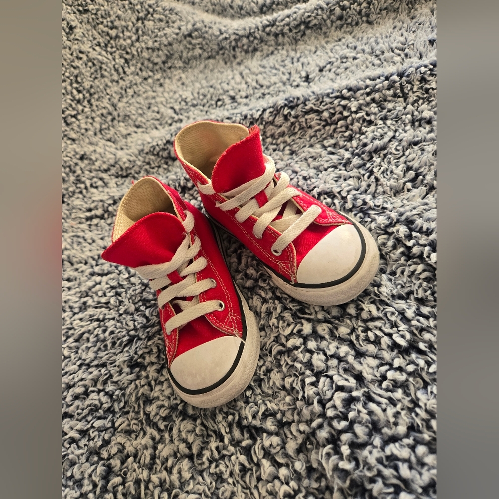 Converse Kids Red High-Top Sneakers